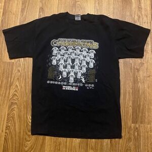 Vintage Chicago White Sox Shirt Men Large World 05 Series‎ Short Sleeve